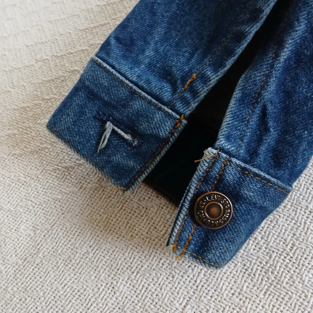 levis ♡ 80s denim trucker type 3 jacket vintage red tab removed retro 38long